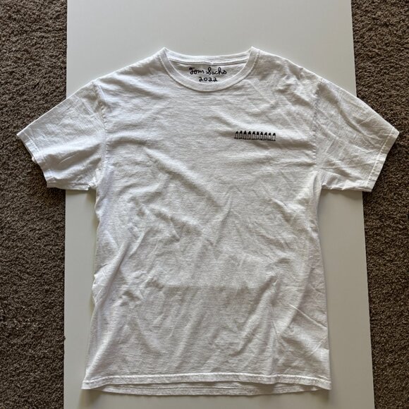 Tom Sachs Designer Graphic Tee Slogan Bullets White Size Medium - Picture 6 of 6